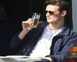 Matt Smith consuming alcohol